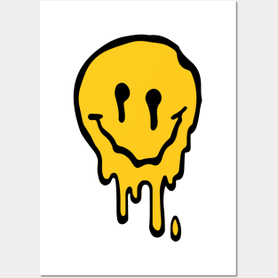 melting smiley Posters and Art